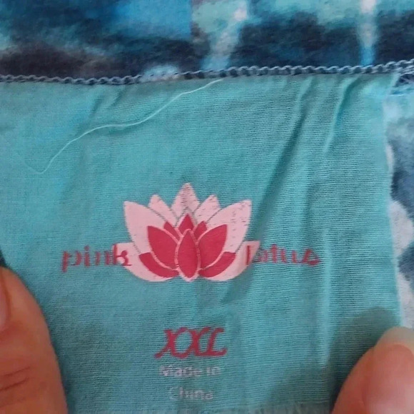 Blue and aqua tie-dyed tunic XXL - Picture 2 of 7